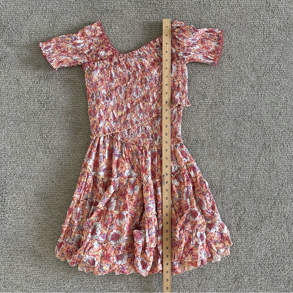 Poupette St Barth 'Soledad' Smocked Floral Mini‎ Dress Size Small - Picture 4 of 8